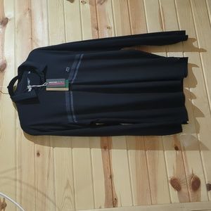 New Men's Travis Mathew Long Sleeve Performance Golf Polo black large